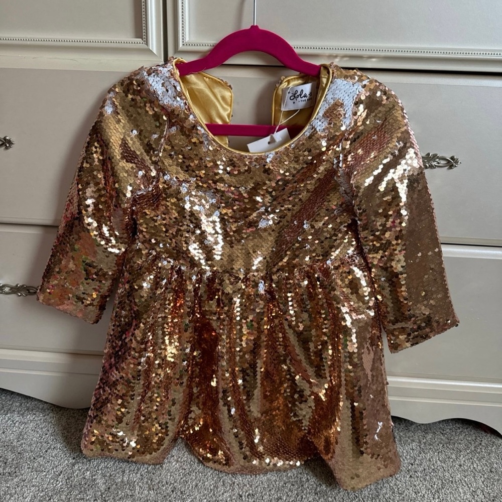 Gold Sequin Dress